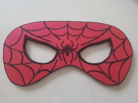 Spiderman mask Spiderman Mask Diy, Spiderman Maske, Diy Eye Mask, Spiderman Mask, Mask Ideas, Carnival Masks, Masquerade Mask, Diy Mask, Halloween Disfraces