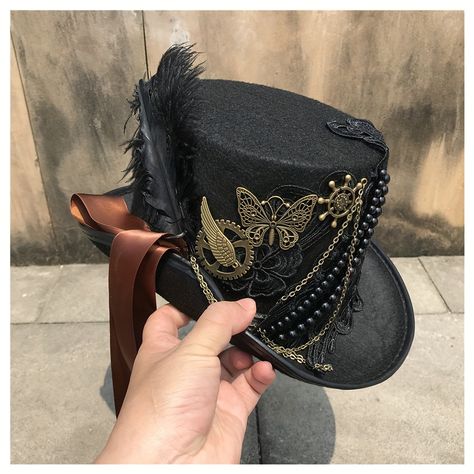 Faster shipping. Better service Steam Punk Hats Woman, Steam Punk Ideas, Steampunk Crown, Steam Punk Hats, Steampunk Fashion Everyday, Steampunk Hats Women, Modern Steampunk Fashion, Victorian Steampunk Aesthetic, Steampunk Womens Costume