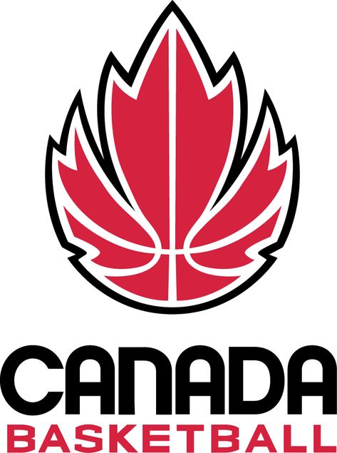 Canada  Primary Logo (2013) - Canada Basketball, Basketball Logo Design, Canada Logo, Basketball Logo, Basketball Photography, Team Canada, Basketball Pictures, Basketball Games, Basketball Teams