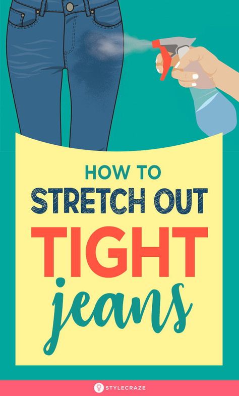 Stretch Jeans Out, Jeans Too Small Hacks, How To Stretch Out Clothes, How To Make Jeans Bigger In The Thigh, How To Make Jeans Wider, How To Fix Tight Jeans, How To Fix Jeans That Are Too Small Fit, How To Stretch Out A Shirt, Tight Jeans Hack