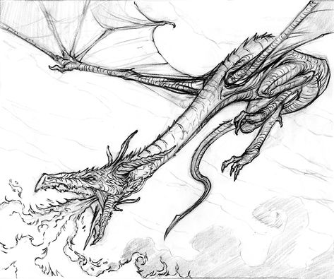 Dragon Breathing Fire Dragon Tattoo With Fire, Dragons Drawings, Dragon Breathing Fire, Fire Sketch, Dragon Breathing, Game Of Thrones Queen, Dragon Project, Knight Drawing, Queen Of Dragons