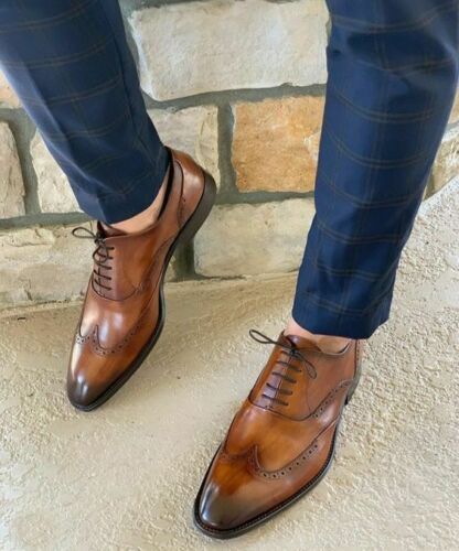 Brown Formal Shoes, Brogues Men, Leather Formal Shoes, Wingtip Shoes, Color Shoes, Brown Oxfords, Brown Leather Shoes, Business Shoes, Oxford Shoes Men