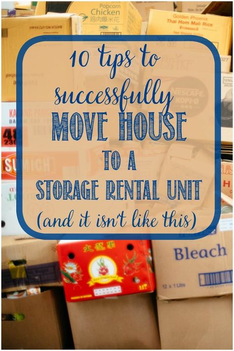 Moving House Tips, Moving Hacks Packing, Storage Unit Organization, Self Storage Units, Moving Checklist, Packing To Move, Moving Packing, Cheap Storage, Moving And Storage