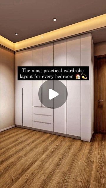 Ashish Vishwakarma on Instagram: "This space-saving wardrobe layout must be used in every bedroom. 

#wardrobe #wardrobedesign #interiordesign #bedroomdecor #interior #archilovers #archviz #archidaily #design #ideas" Bedroom With Closet Ideas Small Spaces, En Suite Wardrobe, Home Decor Ideas Apartment Small Spaces, Walk In Wardrobe Small Space, Cupboard Outer Design, L Type Wardrobe Design, Small Bedroom With Closet Ideas, Trending Wardrobe Design 2024, Wardrobe Space Saving Ideas