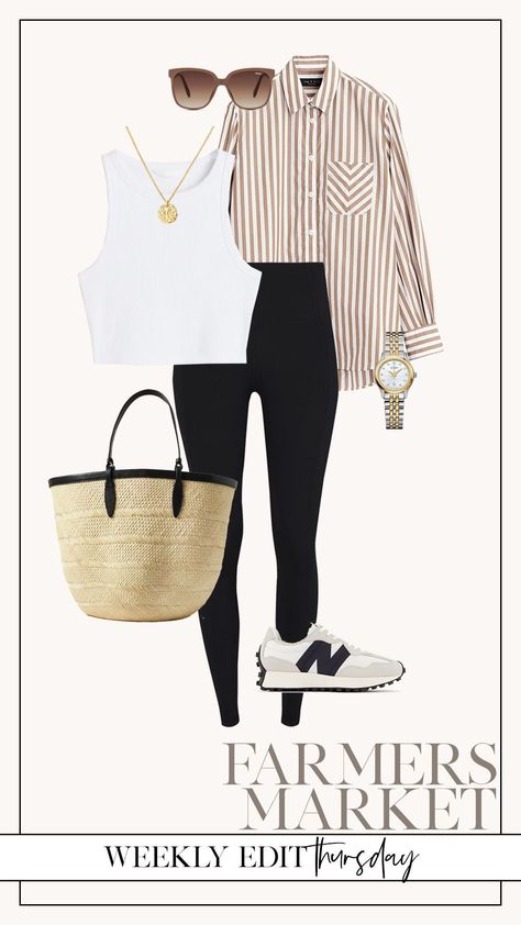 Minimalist wardrobe outfit ideas inspo inspiration for spring 2023 Womens Florida Outfits, House Keeper Outfit, Comfort Casual Outfits, Woman Casual Outfits Summer, Sporty Dressy Outfits For Women, Weekly Outfit Ideas, Summer Sporty Outfits Casual, Spring California Outfits, How To Style Leggings Summer