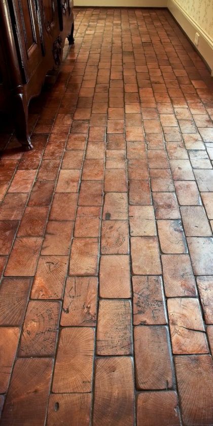 End Grain Flooring, Wood Block Flooring, Wood Floor Texture, Homes Ideas, Floor Texture, Brick Backsplash, Mediterranean Decor, Brick Flooring, Diy Holz