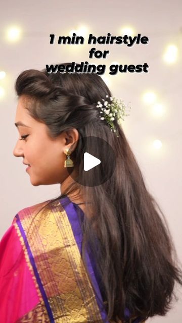 918K views · 26K likes | Asmita on Instagram: "Day 2/10 days of January hairstyle with @beautybook_by_asmita Hello my lovely ladies,this is my first hairstyle post in 2024 and I'm super excited about sharing a perfect hairstyle for upcoming festivals i.e. Pongal lohri and sankranti. This hairstyle is absolutely perfect for winter wedding as well. Why I'm addressing this as winter hairstyle as I've paired this with lots of flowers, different colours of roses different textures flowers because it gives you a very classy and elegant timeless look without doing much. Just spray some hairspray to hold your hair properly before this hairstyle and this would go for entire day. It's simple enjoyable but the look and feel is very professional. I hope you all enjoy this ❤️ Saree @adireadymadecentre Free Hairstyle For Saree, Easy Haïr Style For Wedding, Hairstyle For Indian Saree, Hairstyle For Saree Look Wedding, Quick Sleek Hairstyles, Hair Styles For Saree Look, Modern Hairstyles For Saree, Hair Styles On Sarees Wedding, Long Hairstyles For Saree