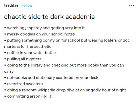 Chaotic Academia Tumblr, Chaotic Academia Things, Hedonistic Aesthetic, Dark Chaotic Academia, Chaotic Dark Academia, Types Of Academia, Dark Academia Tumblr, Dark Academia Things, Punk Academia