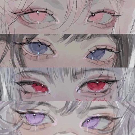 kaye on Instagram: “it’s my bday today so here’s an eye compilation 🥞 #eyes #eyedrawing #eyememe #wip #sketch #rkgk #illust #digitalart #myart #procreate…” Croquis, Anime Reference Eyes, Cute Eyes Reference, Character Art Eyes, Eye Inspo Art, Different Eye Drawings, Eyes Refrence Art, Tutorial For Eyes Drawing, Character Eyes Reference