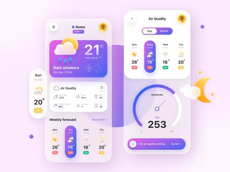 Weather Ui, Weather Mobile, Weather Images, Plant App, Ui Ux App, App Concept, Mobile App Design Inspiration, Text Logo Design, Ios App Development