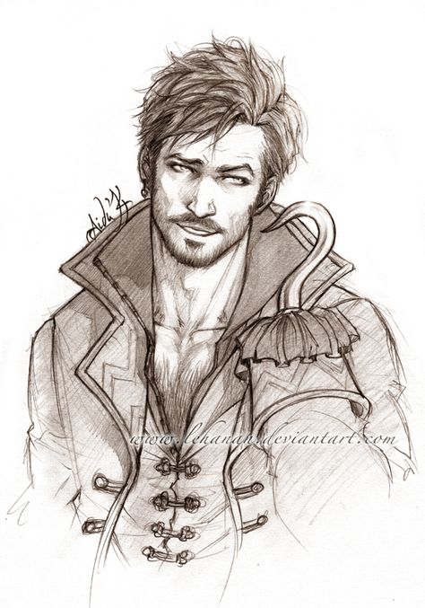 OUAT - Would you give me a hand? - Hook by Lehanan.deviantart.com on @DeviantArt Captain Hook, Captain Swan, Portrait Au Crayon, Once Up A Time, My Music, Arte Sketchbook, May I, Beautiful Drawings, Say Something