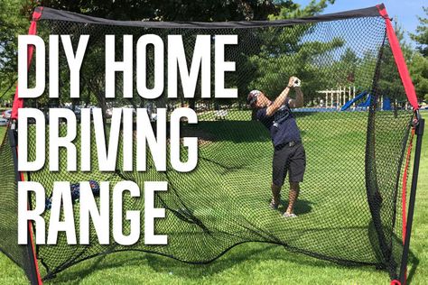 Chances are you've already read our uber-popular article on how to build a home golf simulator for under $2,000, but now the weather is finally warming up and it's time to move your practice sessions… Diy Golf Net, Home Golf Simulator, Golf Practice Net, Build Your Own Home, Golf Driving Range, Golf Chipping Tips, Golf Etiquette, Golf Club Grips, Golf Net