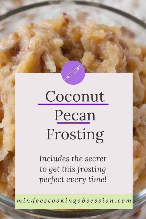 Frosting From Scratch, German Chocolate Cake Frosting, German Chocolate Frosting, Chocolate Cake Frosting, Pecan Frosting, Coconut Pecan Frosting, Butter Pecan Cake, Thanksgiving Food Sides, Cake Recipes For Kids