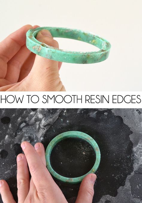 Crafting with resin rarely produces perfect edges. Learn how to smooth them out quickly! Sanding Resin Jewelry, How To Smooth Resin Edges, Small Resin Ideas, Resin Tips And Tricks, Resin Tips, Perfect Edges, Resin Jewlery, Resin Crafting, Resin Making