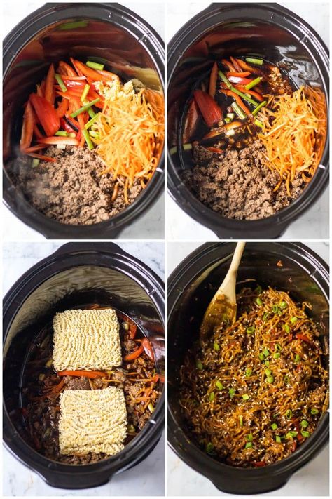 Slow Cooker Low Mein, Persnickety Plates Beef Ramen, Slow Cooker Mongolian Beef Chow Mein, Ramen Slow Cooker Recipes, Beef Ramen Noodle Recipes Crock Pot, Beef Ramen Crockpot, Crock Pot Beef Ramen, Crockpot Recipes 12 Hours Dinners, Healthy Dinners For Two Eating Clean