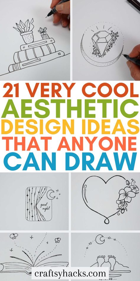 Draw Cards Ideas, Unique Drawings Ideas, Sketching Journal Ideas, Illustration Ideas For Beginners, Cute Drawing Ideas For Stickers, Beginner Sketch Ideas Easy Simple, Card Design Ideas Drawing Easy, Fun Easy Drawing Ideas, Basic Pencil Drawings