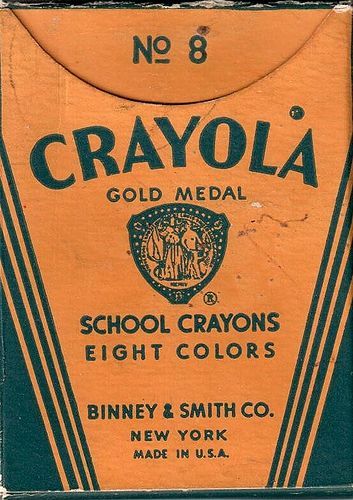 my first crayons were big, thick primary colors of 8. We couldn't move up to a bigger box until we colored in the lines without going out/ Retro School Supplies, Crayola Box, Vintage School Supplies, Fortune Teller Paper, School Supplies Highschool, Crayon Crafts, Retro School, Barrel Of Monkeys, School Supplies List