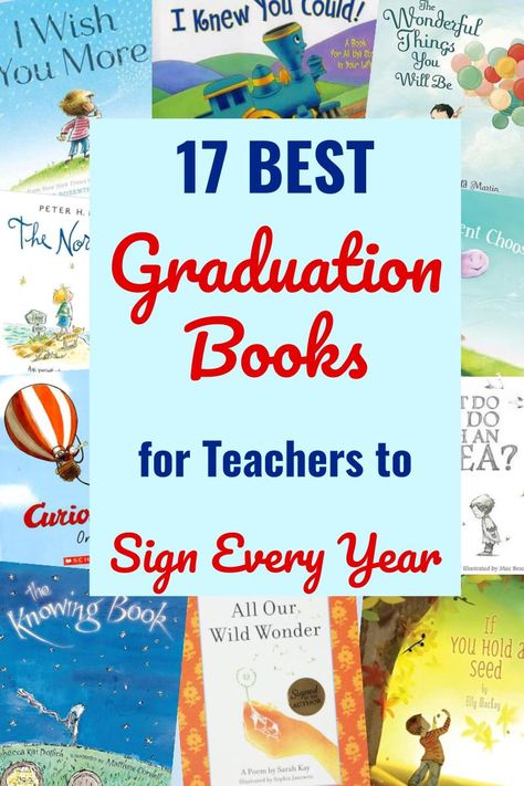 17 Best Children's Graduation Books for Teachers to Sign Each Year | Mind Over Latte Prek Graduation Ideas Gift, Preschool Graduation Keepsake Ideas, Kindergarten Graduation Keepsake Ideas, End Of Year Book For Teachers To Sign, Kindergarten Graduation Gifts From Teacher, Preschool Graduation Ideas Gifts Parents, Book For Teachers To Sign Each Year, School Keepsake Ideas, Preschool Graduation Teacher Gifts