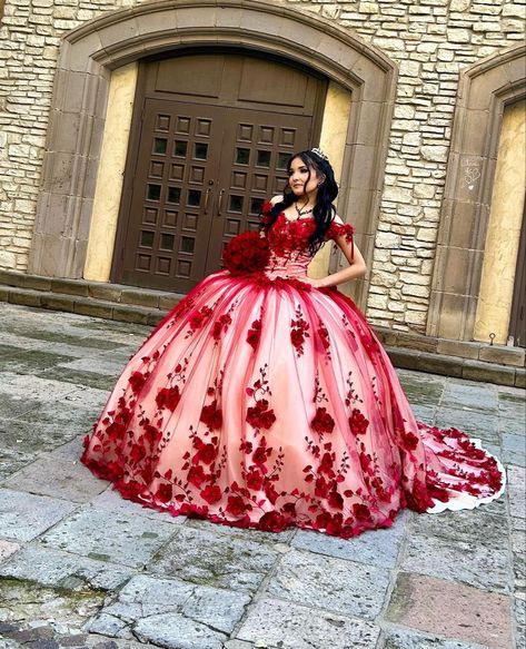 Bonn, Red And Pink Quince Dress, Sweet 15 Dresses Red, Quince Doll Red, Valentines Quinceanera, Quince Dresses Red And White, Red And Pink Quinceanera Dresses, Pink And Red Quinceanera Dress, Qencenera Dresses Red