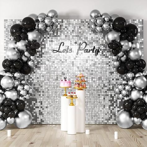 Amazon.com: COKAOBE Silver Shimmer Wall Backdrop, 48PCS Square Sequin Shimmer Backdrop Panel, Photo Backdrops for Birthday, Anniversary, Wedding, Graduation & Bachelorette Party Decoration : Electronics 21st Aesthetic, Silver Shimmer Wall Backdrop, Birthday Photo Wall, Silver Shimmer Wall, Shimmer Backdrop, Bachelorette Party Decoration, Shimmer Wall Backdrop, Sequin Wall, Shimmer Wall