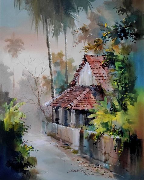 Village Life Painting, Beautiful Watercolor Paintings, Design Bedroom Ideas, Watercolor Scenery, Watercolor Paintings Nature, Watercolor Art Landscape, Watercolor Architecture, Art Village, Painting Beautiful