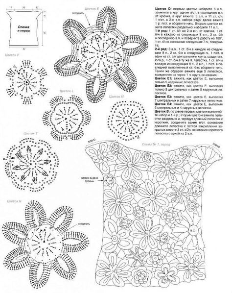 Flower Crochet Top, Írska Čipka, Motif Kait, Irish Lace Crochet Pattern, Crochet Shawl Diagram, Irish Crochet Flowers, Russian Crochet, Irish Crochet Motifs, Irish Crochet Patterns