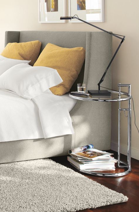 Eileen Gray Nightstand Eileen Gray Table, Gray Side Table, Stainless Steel Side Table, Grey Side Table, Style Side Table, Gray Nightstand, Grey Baby Room, Metal Nightstand, Eileen Gray