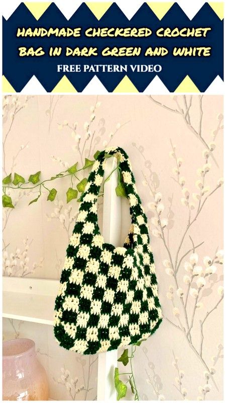 Crocheted Checkered Bag, Checkered Bag Crochet Pattern Free, Crochet Bag Checkered Pattern, Checkered Crochet Bag Pattern Free, Checker Crochet Bag, Crochet Checkered Bag Pattern, Crochet Checkered Bag Pattern Free, Crochet Pattern Projects, Checkered Crochet Pattern