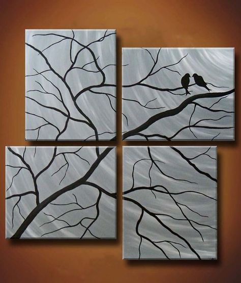 Canvas: Diy Canvas, Diy Wall Art, Canvas Paintings, Multi Canvas Painting, Multiple Canvas Paintings, Canvas Painting Ideas, Soyut Sanat Tabloları, Seni 3d, Canvas Projects