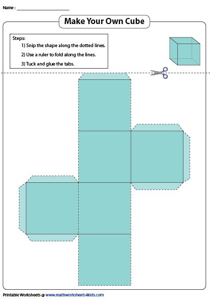 Foldable Net of a Cube Introduction To Geometry, Maths Project, Cubes Math, High School English Lesson Plans, Worksheet For Class 2, Fun Origami, High School English Lessons, Origami Templates, English Lesson Plans