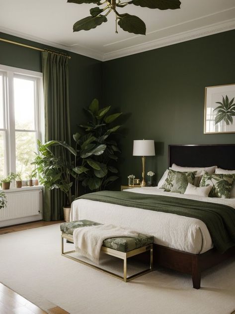 Green Room Ideas Bedroom, Green And White Bedroom, Male Bedroom Ideas, Green Bedroom Walls, Green Bedroom Design, Green Bedroom Decor, Sage Green Bedroom, Mens Bedroom, Green Bedroom