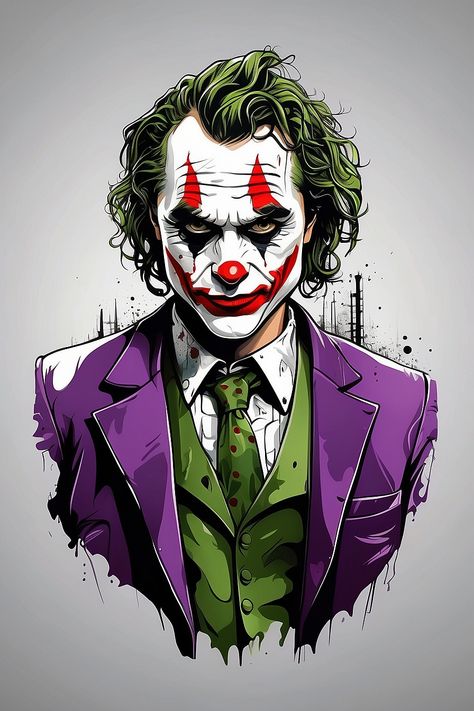 Joker Png, Joker Anime, Joker Illustration, Joker Cartoon, Joker Painting, The Joker Illustration, Joker Drawings, Joker Comic, Dope Cartoons