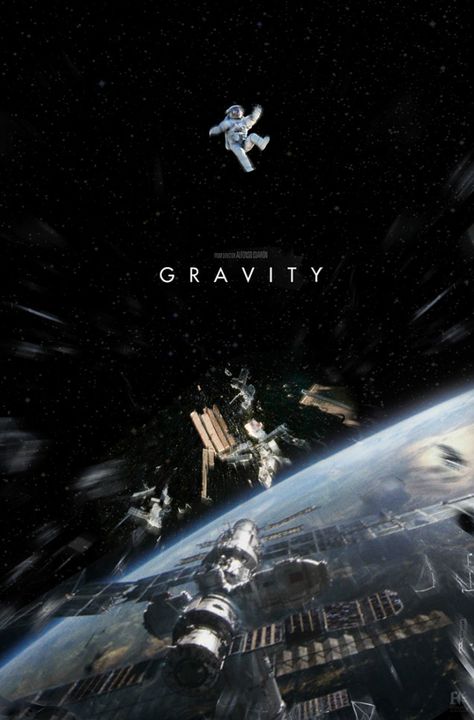 Posters Gravity Film, Gravity Movie, Gravity 2013, Space Movie Posters, Space Movies, Science Fiction Movie, Cinema Posters, Alternative Movie Posters, George Clooney