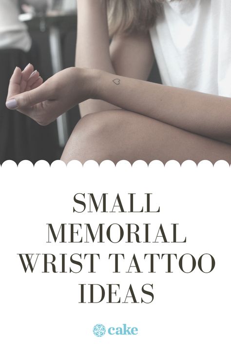 Cool Memorial Tattoos, Small Wrist Memorial Tattoos, Tattoo Ideas To Remember Mom, Remembering A Loved One Tattoo, Tattoo In Memory Of Grandparents, Tattoo Ideas In Honor Of Mom, Honor Mom Tattoo, In Memorial Tattoo, In Honor Of Tattoos