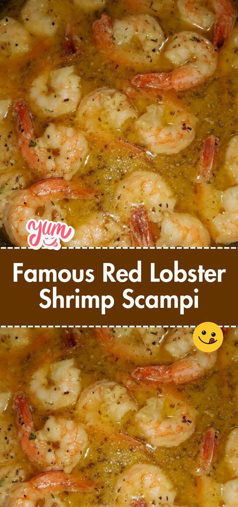 This Copycat Red Lobster Shrimp Scampi recipe is an easy-to-make restaurant-style seafood meal that is sure to be a hit.  Tangy, garlicky, and a bit c... Lobster Recipes, Red Lobster Shrimp Scampi Recipe, Red Lobster Shrimp Scampi, Red Lobster Shrimp, Easy Shrimp Scampi, Shrimp Scampi Recipe, Scampi Recipe, Shrimp Recipes For Dinner, Shrimp Recipes Easy