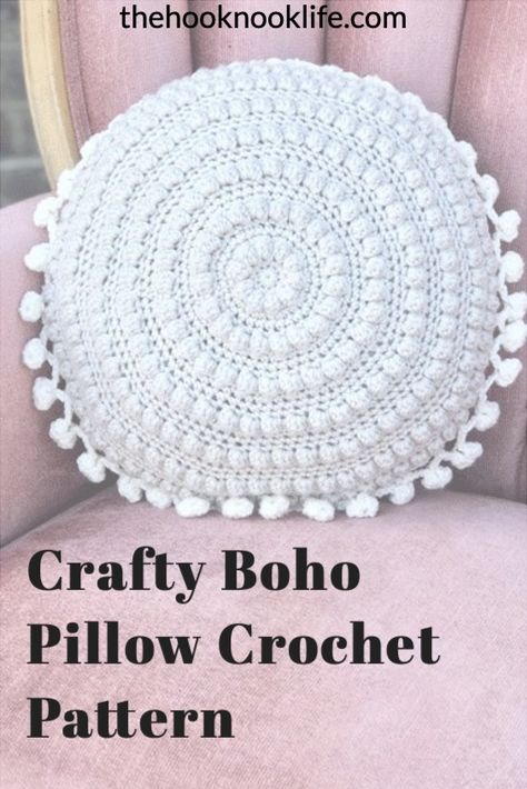 Crochet Boho Cushion, Crochet Round Cushion Cover Free Pattern, Crochet Pillow Cover Boho, Crochet Round Cushion Cover, Boho Pillow Crochet, Circular Pillow Crochet Pattern Free, Free Crochet Projects Ideas, Crochet Boho Table Runner, Boho Crochet Pillow Cover Pattern Free