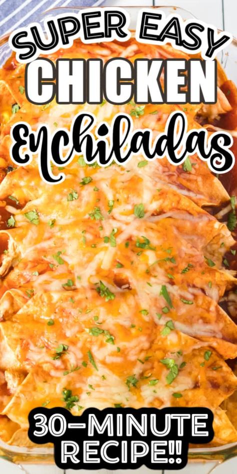 Essen, Chicken Enchiladas Easy Red Sauce, Easy Red Sauce, Tortilla With Cheese, Best Chicken Enchilada Recipe, Easy Chicken Enchilada, Enchiladas Easy, Easy Chicken Enchiladas, Easy Chicken Enchilada Recipe