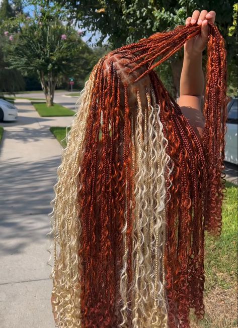 Big Box Braids Hairstyles, Goddess Braids Hairstyles, Quick Braided Hairstyles, Cute Box Braids Hairstyles, Braided Cornrow Hairstyles, Cute Braided Hairstyles, Dyed Hair Inspiration, Box Braids Hairstyles For Black Women, Protective Hairstyles Braids