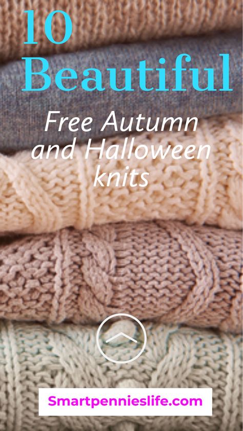 If you are looking for some FREE autumn or fall knitting patterns check out this post includes pumpkins, knitted blanket patterns, wreaths, and more #autumn #knitting #pattern Free Autumn Knitting Patterns, Autumn Knitting Patterns, Autumn Knitting Patterns Free, Fall Knitting Projects, Pumpkin Knitting Pattern Free, Pumpkins Knitted, Halloween Knitting Patterns Free, Knitted Blanket Patterns, Halloween Knitting Patterns