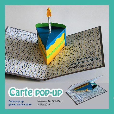 Carta Pop up Mini Cake / Jeguridos Diy Invitations Birthday, Carte Pop Up, 3d Cards Diy, Paper Cards Diy, Diy Pop Up Book, Birthday Card Pop Up, Pop Out Cards, Diy Pop Up Cards, Pop Up Invitation