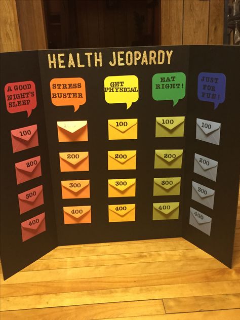 Health jeopardy board game! Medical Activities, Activities For High School Students, Jeopardy Board, Activities For High School, High School Health, Relatable Comics, Therapeutic Recreation, Health Game, Board Games Diy