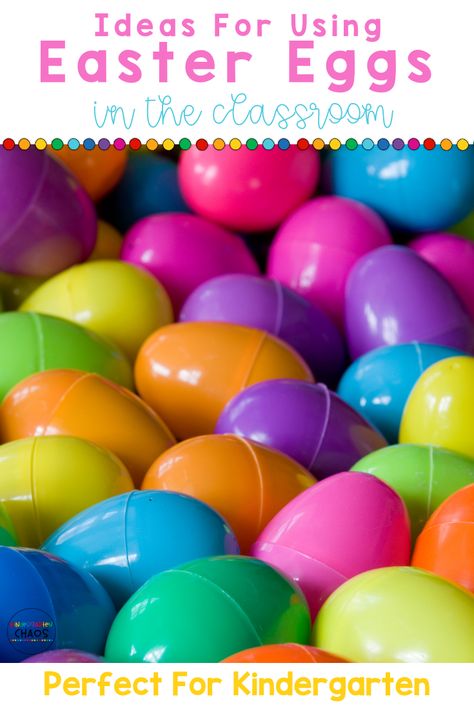 Plastic Easter Egg Activities Preschool, Plastic Eggs In The Classroom, Easter Egg Craft Kindergarten, Kindergarten Tables, Color Easter Eggs, Preschool Easter, Easy Toddler Crafts, Rubber Cement, Rainbow Springs