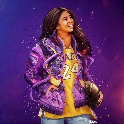 Powerful Kobe & Gianna Bryant Fan Art Created to Honor Their Legacies Kobe Bryan, Kobe Bryant Daughters, Kobe Bryant Quotes, Kobe Bryant Poster, Kobe Bryant Family, Kobe & Gigi, Vanessa Bryant, Nba Basketball Art, Kobe Bryant Nba