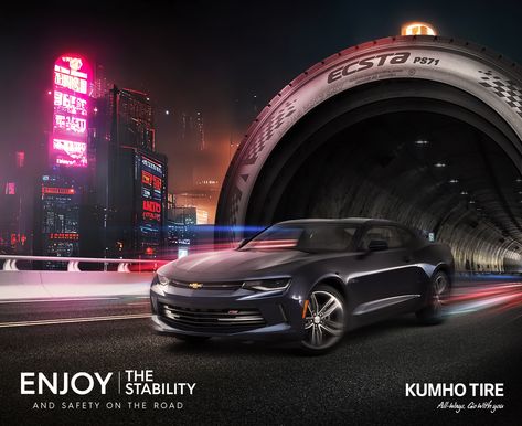 KUMHO TIRE on Behance Car Creative Ads Advertising, Tire Poster, Bike Ads, Kumho Tires, Car Advertising Design, Art Direction Advertising, Bridgestone Tires, Automobile Advertising, Ad Of The World