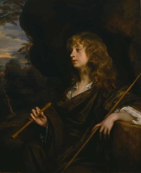 Portrait of a Young Man as a Shepherd, circa 1658-60, by Peter Lely. Peter Lely, Horace Walpole, Dulwich Picture Gallery, Strawberry Hill, Modern Gothic, Spooky House, English Artists, Sleeping Dogs, Young Man