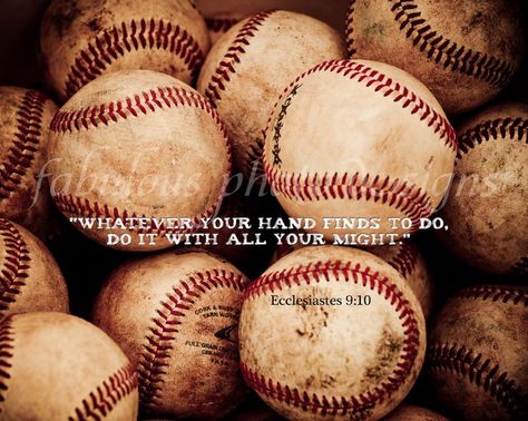 Baseball Quotes, Phillipians 4 13, Ecclesiastes 9, Baseball Tips, Baseball Room, Baseball Decor, Baseball Photos, Coach Gift, Sports Quotes