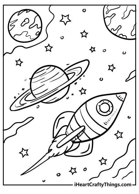 Outer Space Coloring Pages (Updated 2022) Space Drawings Ideas, Easy Printable Coloring Pages, Drawing Planets Space, Boys Coloring Pages Free Printable, Drawings For Boys, Space Drawings Easy, Colouring Pages Easy, Outer Space Coloring Pages, Cute Coloring Sheets