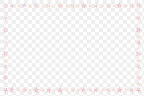 Pink sparkling star rectangular border frame on transparent blank ground | free image by rawpixel.com / PLOYPLOY Pastel, Cute Frame Transparent Png, Gold Star Png, Pink Frame Png, Border Transparent, Png Star, Star Png, Cute Borders, Png Aesthetic