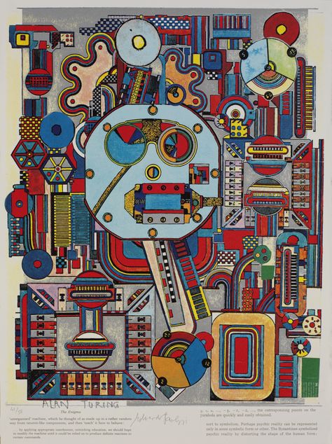 Eduardo Paolozzi print Eduardo Paolozzi, Man Vs Nature, Alan Turing, Textil Design, Paper Collage Art, Gcse Art, T Art, A Level Art, British Art