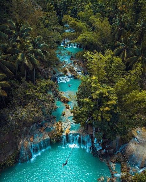 Nature is Beyond of Our Thought and Words Cambugahay Falls, Philippines. Elba, Holiday Places, Sagada, Palawan, Bora Bora, Siargao, Cambugahay Falls, Philippines Travel, Destination Voyage